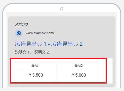 価格表示オプション表示